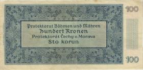 R.560d: Böhmen & Mähren 100 Kronen 1940 Serie A II. Auflage (3) 