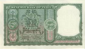 Indien / India P.036a 5 Rupien o.D. A (1) 