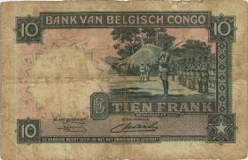 Belgisch-Kongo / Belgian Congo P.14E 10 Francs 15.8.1949 (4) 