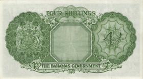 Bahamas P.13a 4 Shillings (1953) (2+) 