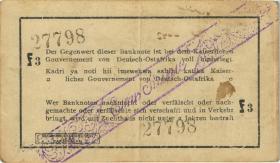 R.928aa: Deutsch-Ostafrika 1 Rupie 1916 F3 Wasserzeichen (2) 
