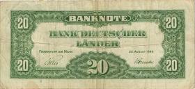 R.260 20 DM 1949 Bank Deutscher Länder (3) P/A 