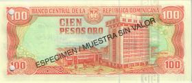 Dom. Republik/Dominican Republic P.156s2 100 Pesos Oro 1998 Specimen (1) 
