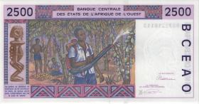 West-Afr.Staaten/West African States P.712Kb 2.500 Francs 1993 (1) 