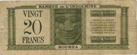 Neu Kaledonien / New Caledonia P.49 20 Francs (1944) (3) 