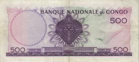 Kongo / Congo P.007 500 Francs 1.8.1964 (3+) 