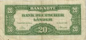 R.260 20 DM 1949 Bank Deutscher Länder (3) P/M 