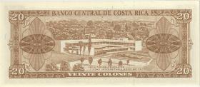 Costa Rica P.231 20 Colones 1970 (3+) 
