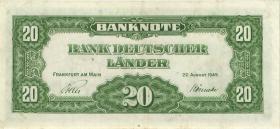 R.260 20 DM 1949 Bank Deutscher Länder (3) P/S 