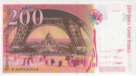 Frankreich / France P.159a 200 Francs 1995 (1) 
