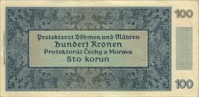 R.560d: Böhmen & Mähren 100 Kronen 1940 G II. Auflage (2) 
