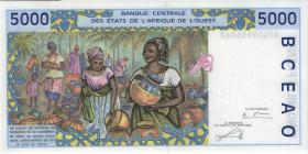 West-Afr.Staaten/West African States P.313Cj 5.000 Francs 2003 (1) 