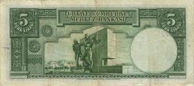 Türkei / Turkey P.127 5 Lira 1930 (1937) (3) 