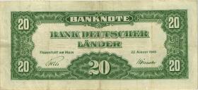 R.260 20 DM 1949 Bank Deutscher Länder  (3) P/H 