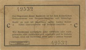R.917b: Deutsch-Ostafrika 1 Rupie 1915 C (2) runder Bankstempel 