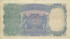 Indien / India P.019b 10 Rupien (1937) Georg V. (3+) 