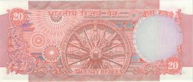 Indien / India P.082g 20 Rupien (1970-2002) B (1) 