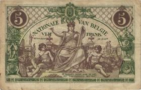 Belgien / Belgium P.075a 5 Francs 1.7.1914 (3) 