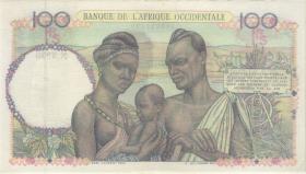 Franz. Westafrika / French West Africa P.040 100 Francs 1950 (2+) 