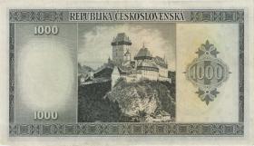 Tschechoslowakei / Czechoslovakia P.065a 1000 Kronen (1945) (3+) 
