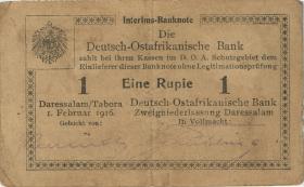 R.929i: Deutsch-Ostafrika 1 Rupie 1916 P3 Abklatsch (3) 