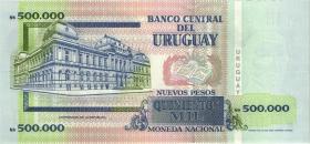 Uruguay P.73a 500.000 Pesos 1992 (1) 
