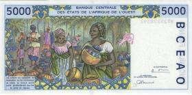 West-Afr.Staaten/West African States P.313Cf 5.000 Francs 1997 (1) 