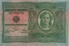 Österreich / Austria P.055 100 Kronen 1912 (1919) (3) 