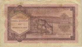 Kongo / Congo P.002 1000 Francs 1962 (3-) 