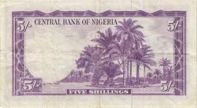 Nigeria P.02 5 Shillings 1958 (3) 