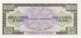 Burundi P.23b 100 Francs 1.2.1970 (1) 