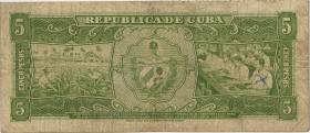 Kuba / Cuba P.091a 5 Pesos 1958 (4) 