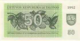 Litauen / Lithuania P.41 50 (Talonas) 1992 (1) 