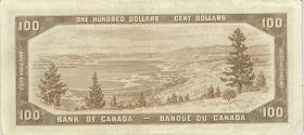 Canada P.082c 100 Dollars 1954 (3) 
