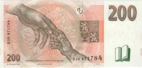 Tschechien / Czech Republic P.19b 200 Kronen 1998 D (1) 