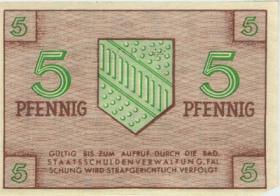 R.208b: Baden 5 Pfennig 1947 C (1) 