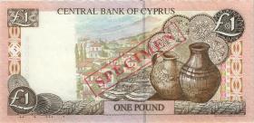 Zypern / Cyprus P.57s 1 Pound 1.2.1997 Specimen (1) 