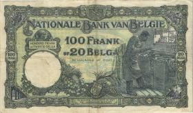 Belgien / Belgium P.102 100 Francs = 20 Belgas 6.7.1932 (3) 