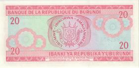 Burundi P.27d 20 Francs 2001 (1) 