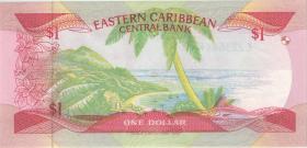 Ost Karibik / East Caribbean P.21k 1 Dollar (1988-89) (1) 