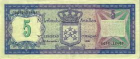 Niederl. Antillen / Netherlands Antilles P.15a 5 Gulden 1980 (1) 