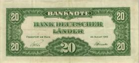 R.260 20 DM 1949 Bank Deutscher Länder  (3+) P/W 