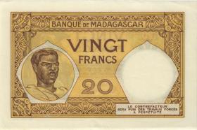Madagaskar P.37 20 Francs (ca. 1937-1947) (1/1-) 