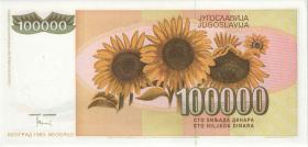 Jugoslawien / Yugoslavia P.118s 100.000 Dinara 1992 Specimen (1) 