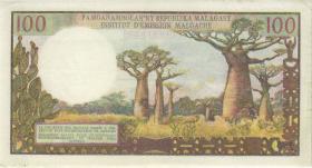 Madagaskar P.057 100 Franc = 20 Ariary  (1966) (2) 