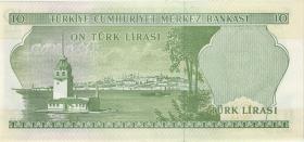Türkei / Turkey P.186 10 Lira 1970 (1975) (1) 