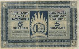 Lettland / Latvia P.03b 5 Rubel 1919 C (3) 