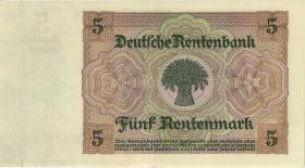 R.164a: 5 Rentenmark 1926 7-stellig (2+) Serie Z 