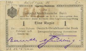 R.929q: Deutsch-Ostafrika 1 Rupie 1916 W2 4-stellig (2) 