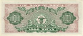 Südkorea / South Korea P.25b 1000 Hwan 1961 (2+) 
